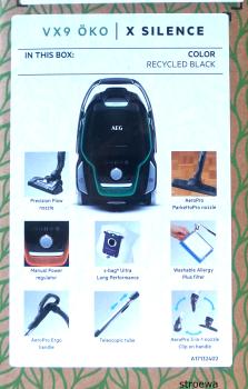 AEG VX9-2-ÖKO Bodenstaubsauger schwarz mit Beutel